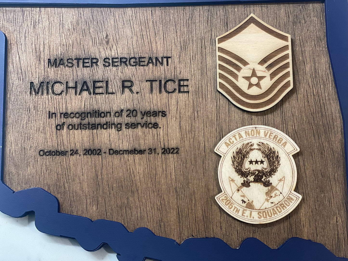 Military Award, Military Retirement Gift, First Responder Award, Retirement Gift