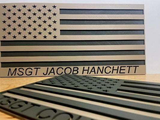 American Flag Sign, Wood American Flag Sign, Custom Flag, Military Award, Military Retirement Gift, First Responder Award, Retirement Gift